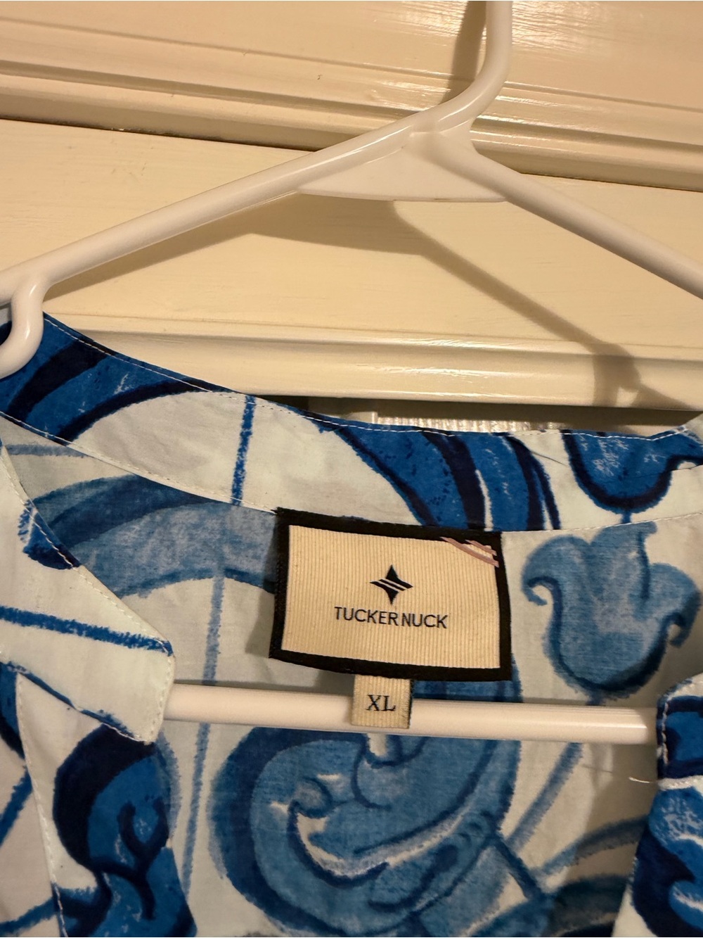 Tuckernuck blue and white Majolica tile print tunic-style dress - Picture 2 of 3